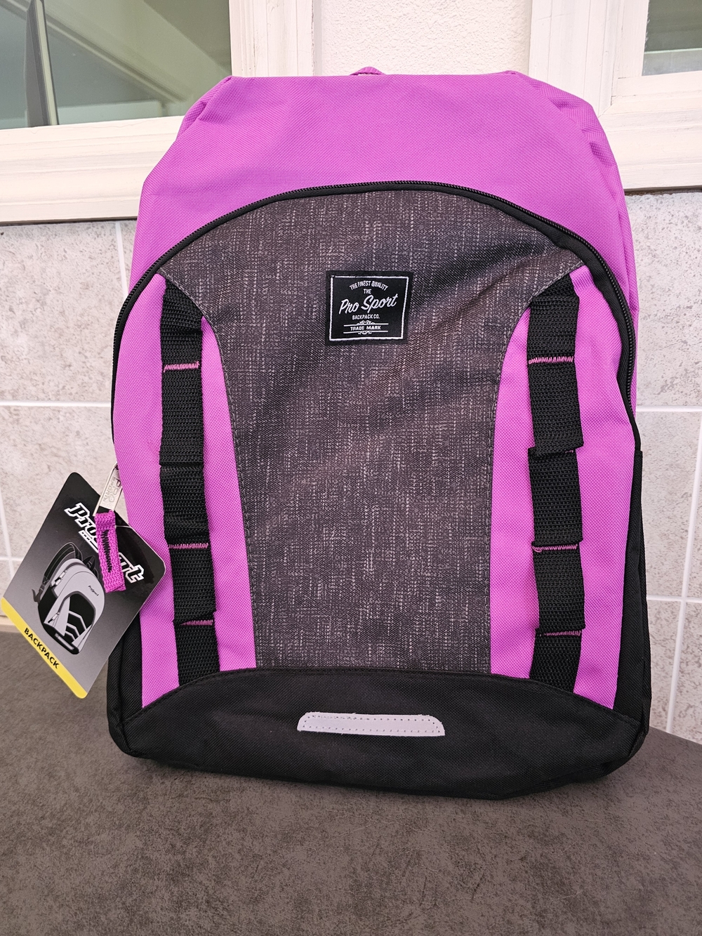 Kids Pro Sport Pink & Gray Backpack NWT